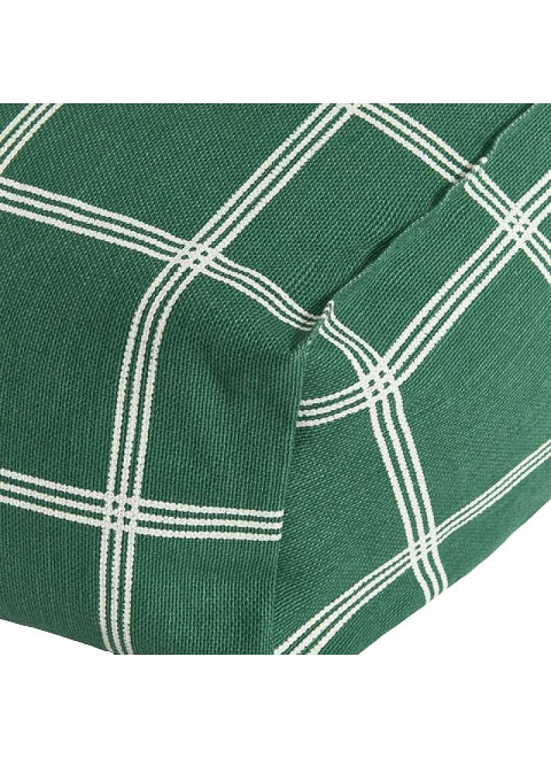 BEANBAG ARMCHAIR GREEN WHITE WINDOWPANE