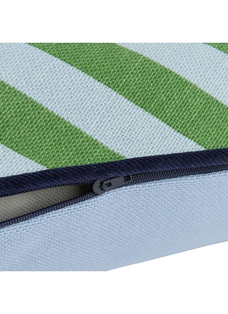 CUSHION (70x25) GREEN BLUE STRIPES