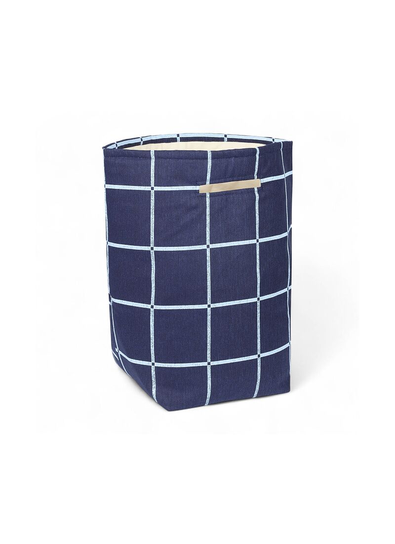BASKET WINDOPANE VINTAGE EFFECT NAVY BLUE