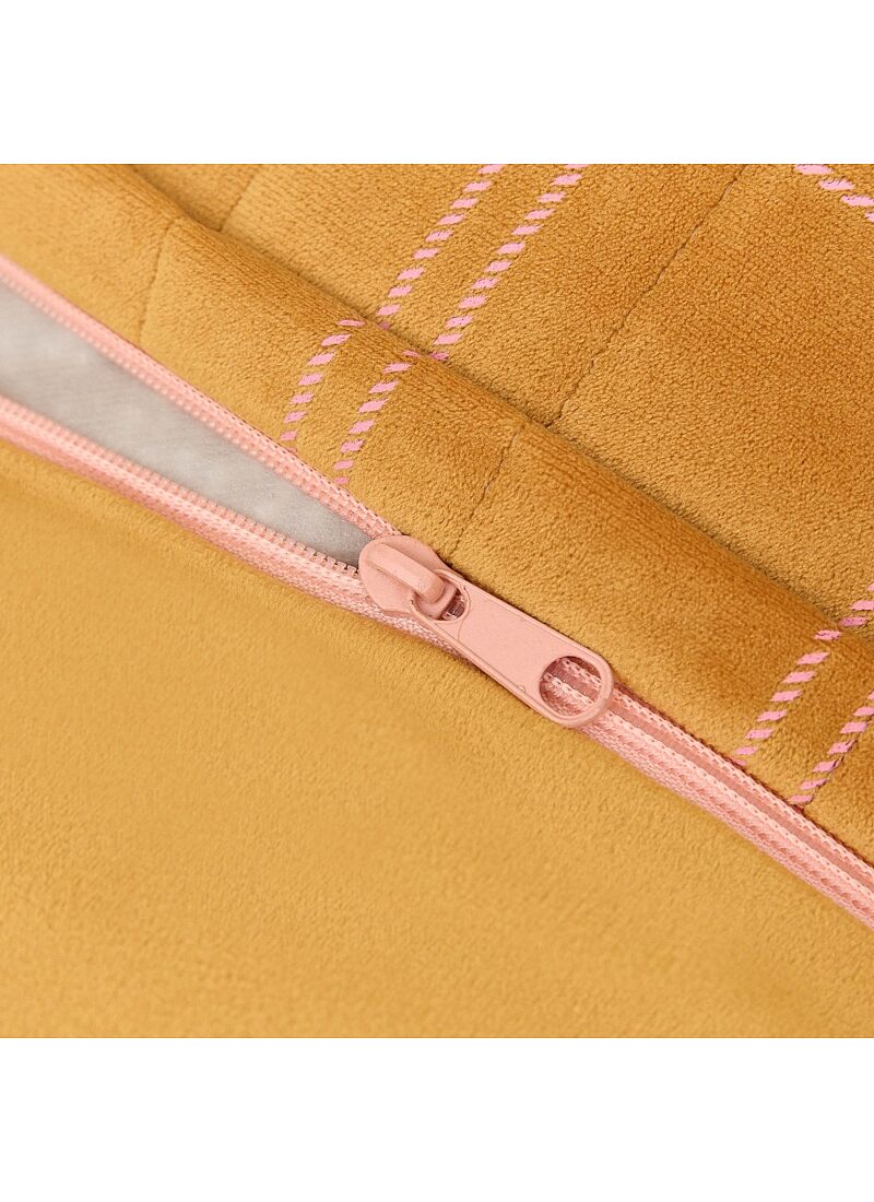 BEANBAG ARMCHAIR WINDOWPANE CHELSEA OCHRE PINK