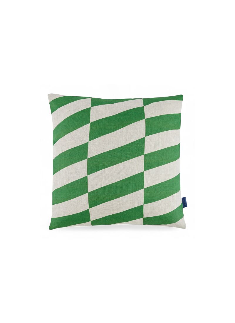 CUSHION (45x45) GREEN DIAGONAL TILES