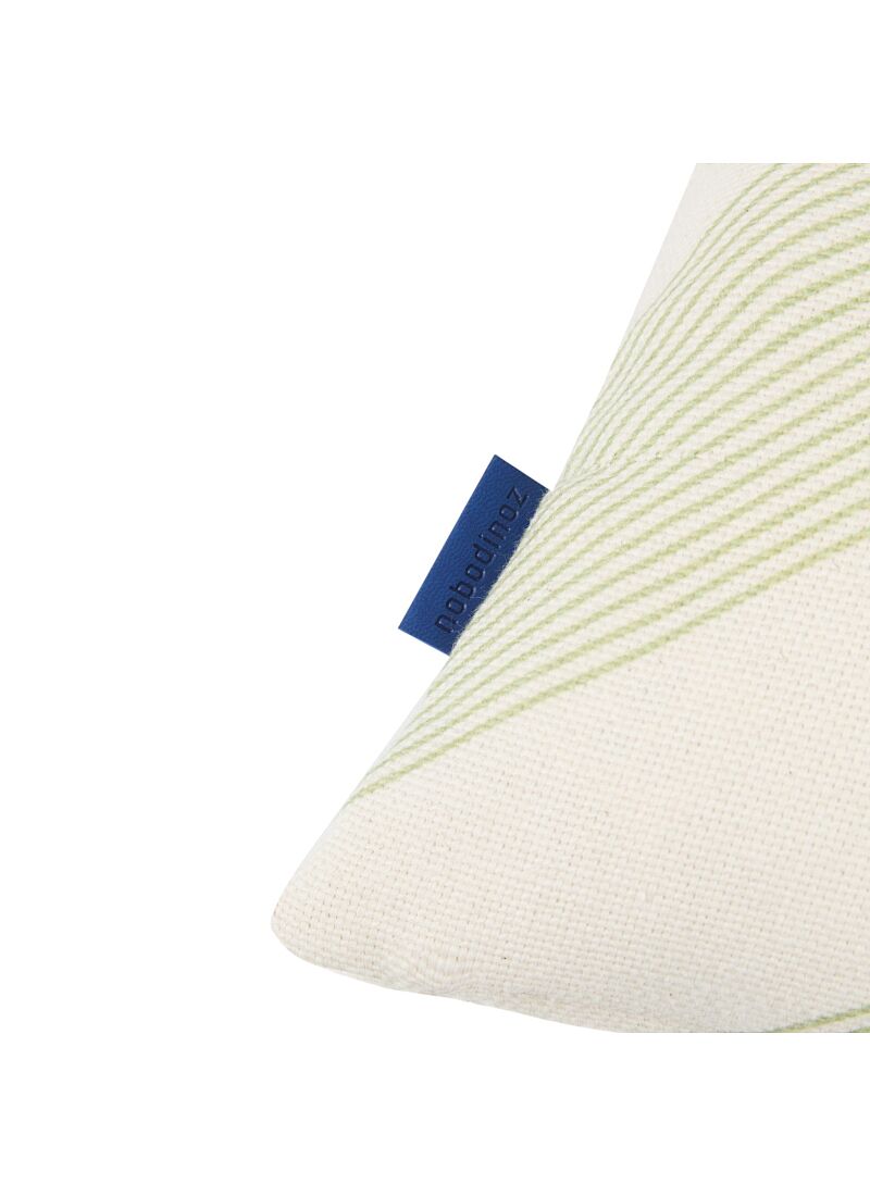 CUSHION (50x30) GREEN DIAGONAL STRIPES