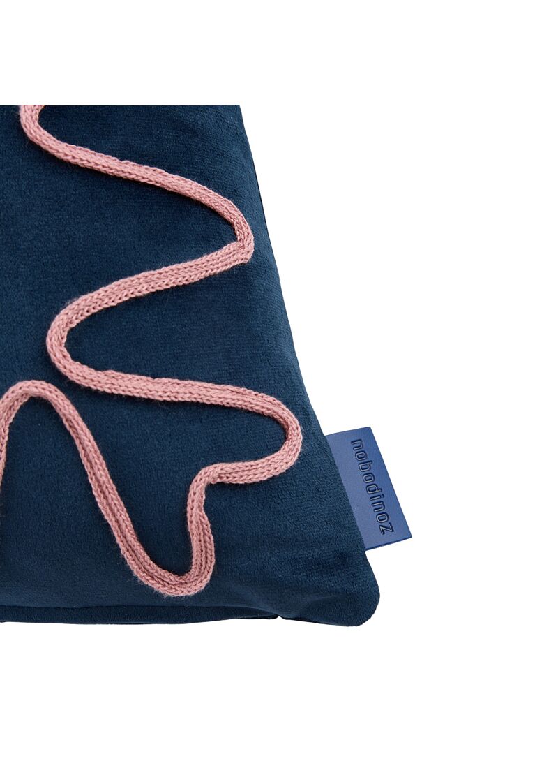 CUSHION (48x30) VELVET NIGHT BLUE