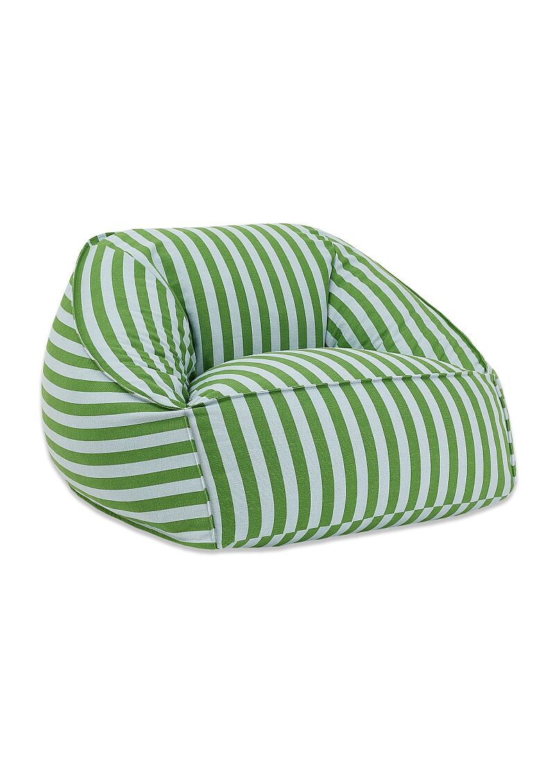 ARMCHAIR POUF FOR ADULTS BLUE RED GRID