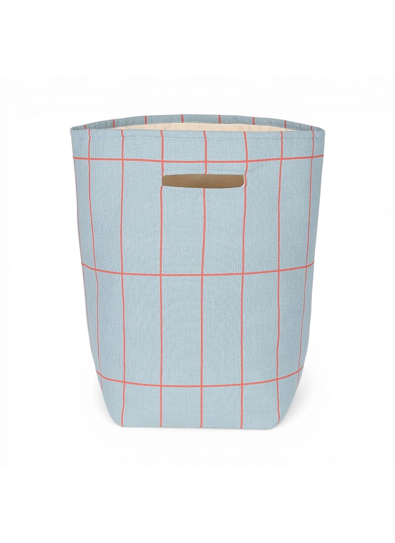 BASKET SAVANNA BLUE RED GRID