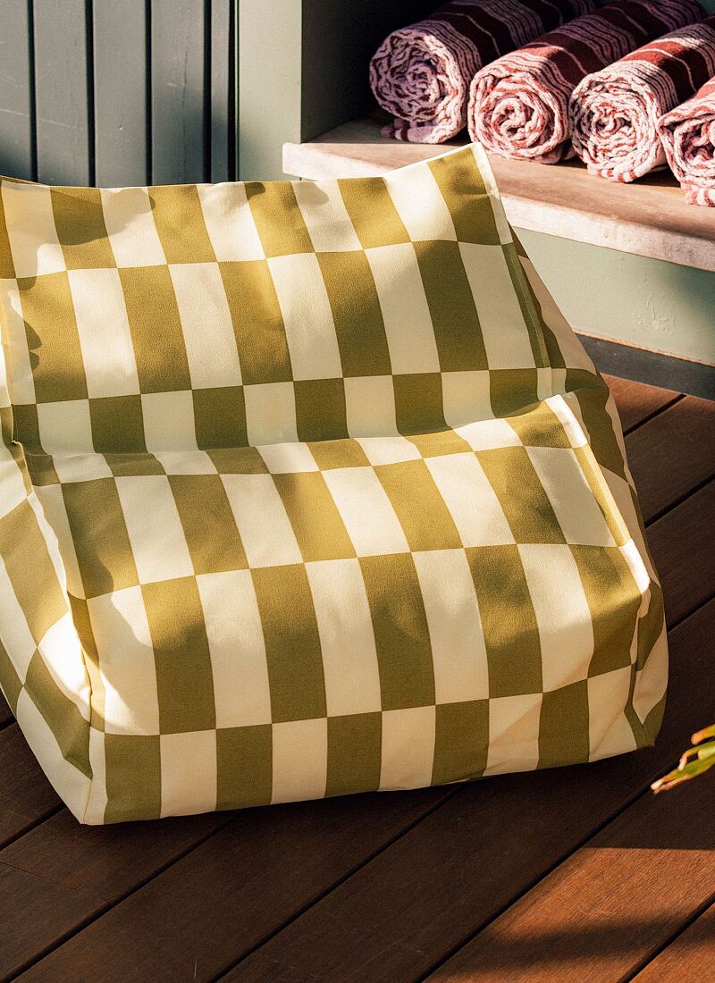 CHILDREN'S OUTDOOR POUF ARMCHAIR LIMES TILES