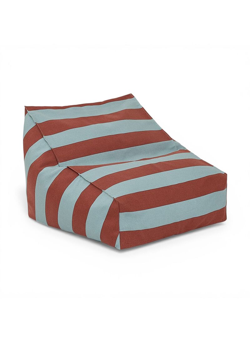 CHILDREN'S OUTDOOR POUF CHAIR BLUE STRIPES