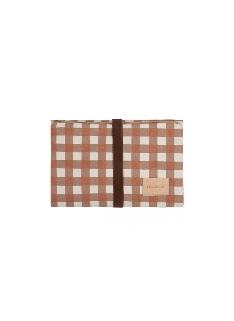 CHANGING PAD HYDE PARK TERRACOTTA CHECKS