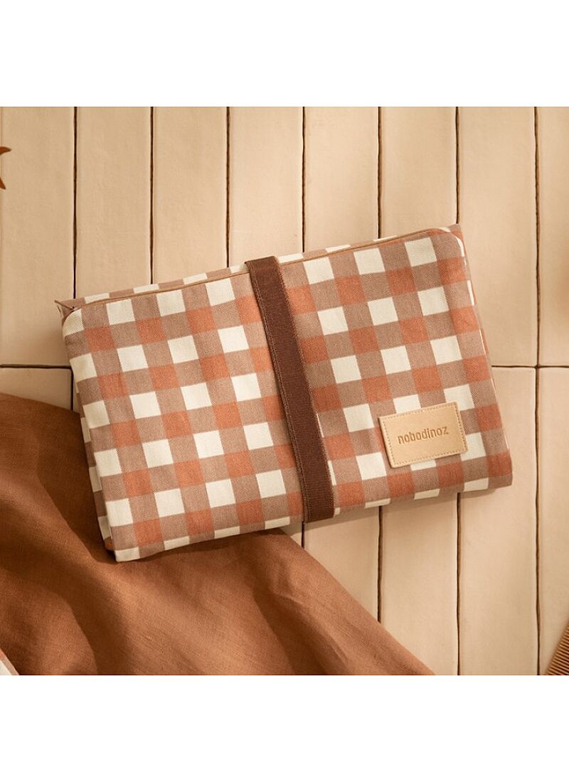 CHANGING PAD HYDE PARK TERRACOTTA CHECKS