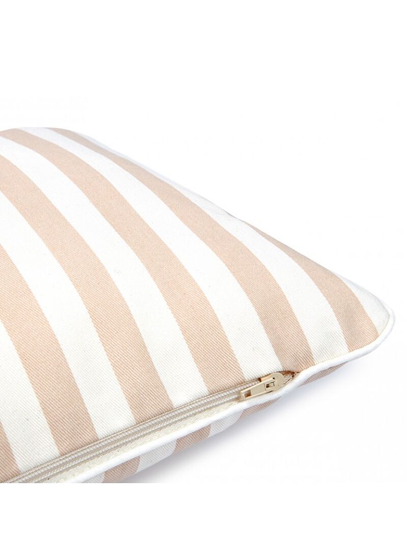 CUSHION JAZZ TAUPE STRIPES NATURAL