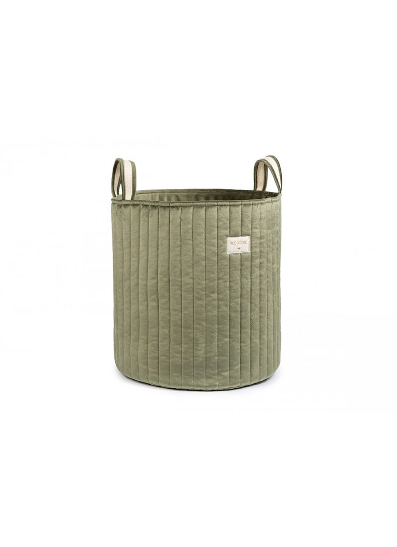 BASKET SAVANNA VELVET OLIVE GREEN
