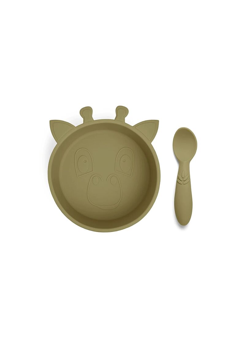 SILICONE DINNER SET ELIA OLIVE GREEN