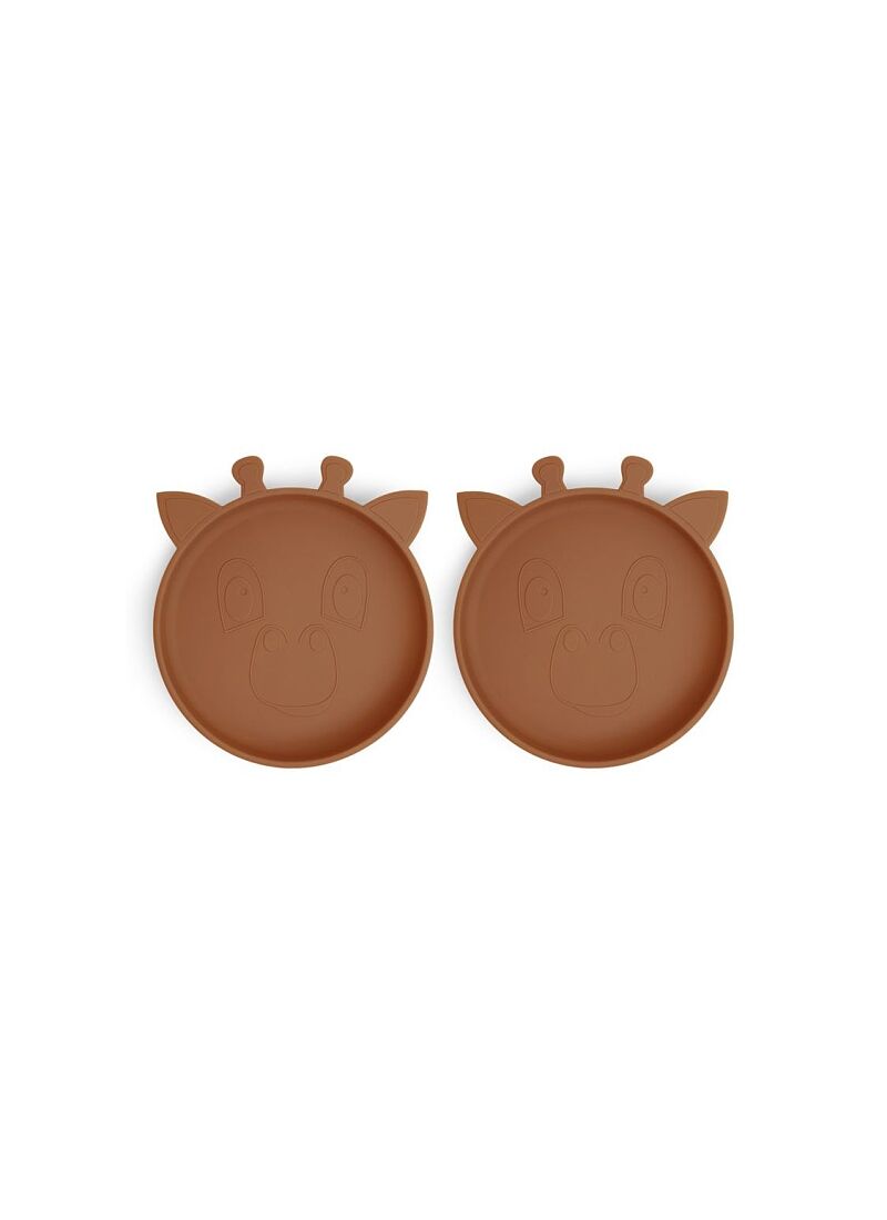 SILICONE PLATES AKILA GIRAFFE CARAMEL CAFE