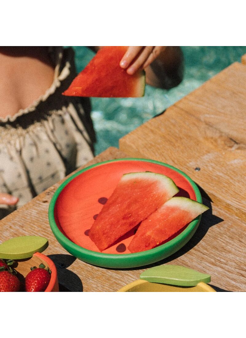 SET PLATE & SPOON WATERMELON