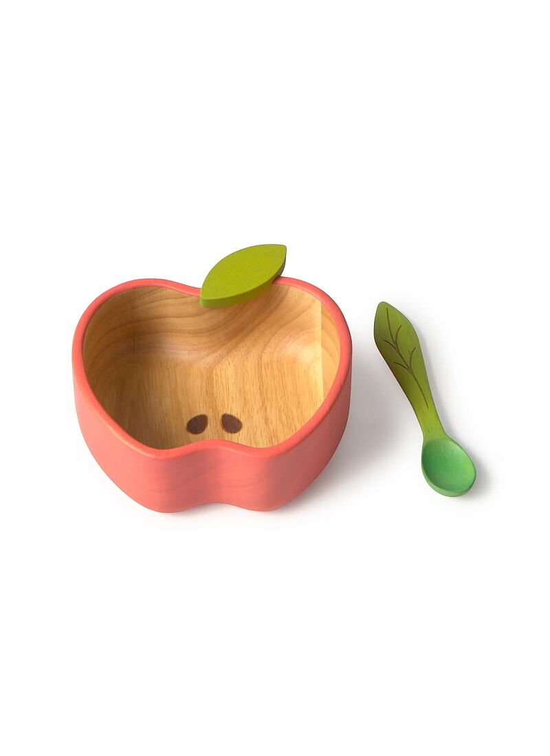 SET BOWL & SPOON APPLE