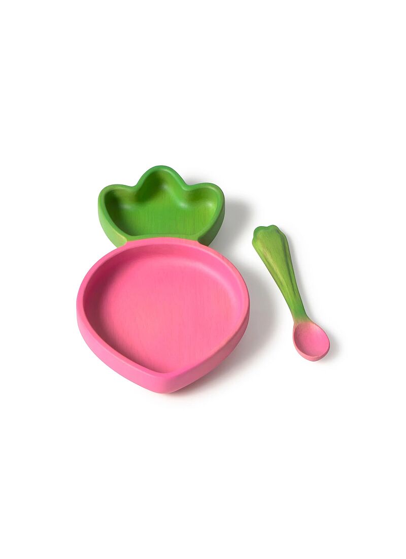 SET PLATE & SPOON RADISH