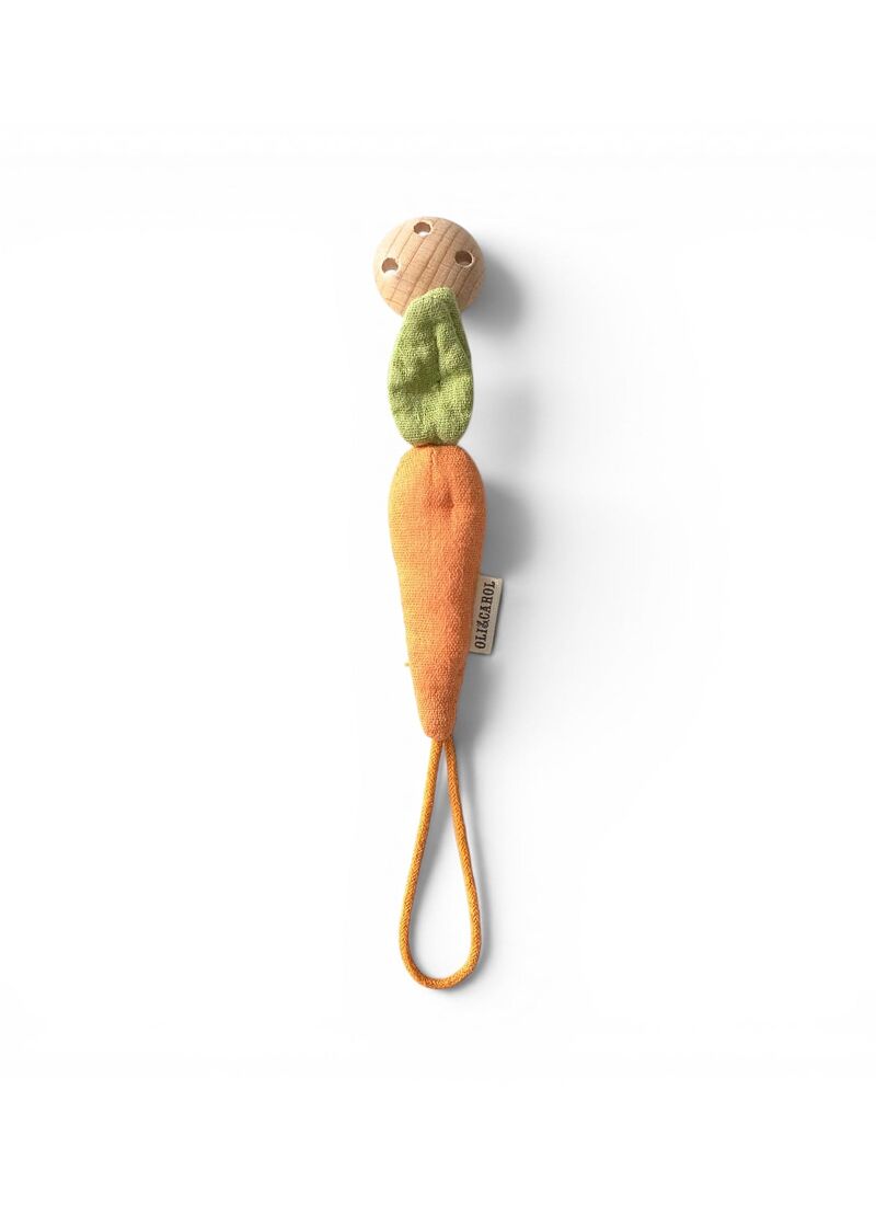 PACIFIER CLIP CARROT