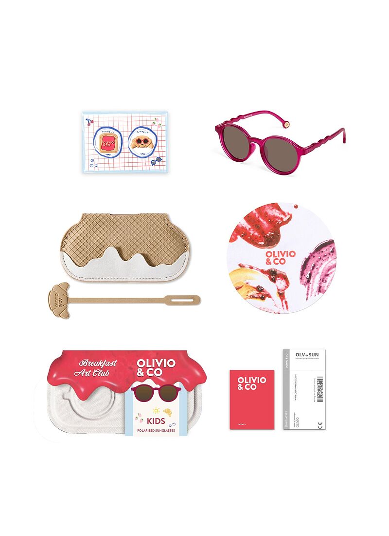 CHILDREN'S SUNGLASSES (3-5Y) BREASFAST ART RASPBERRY
