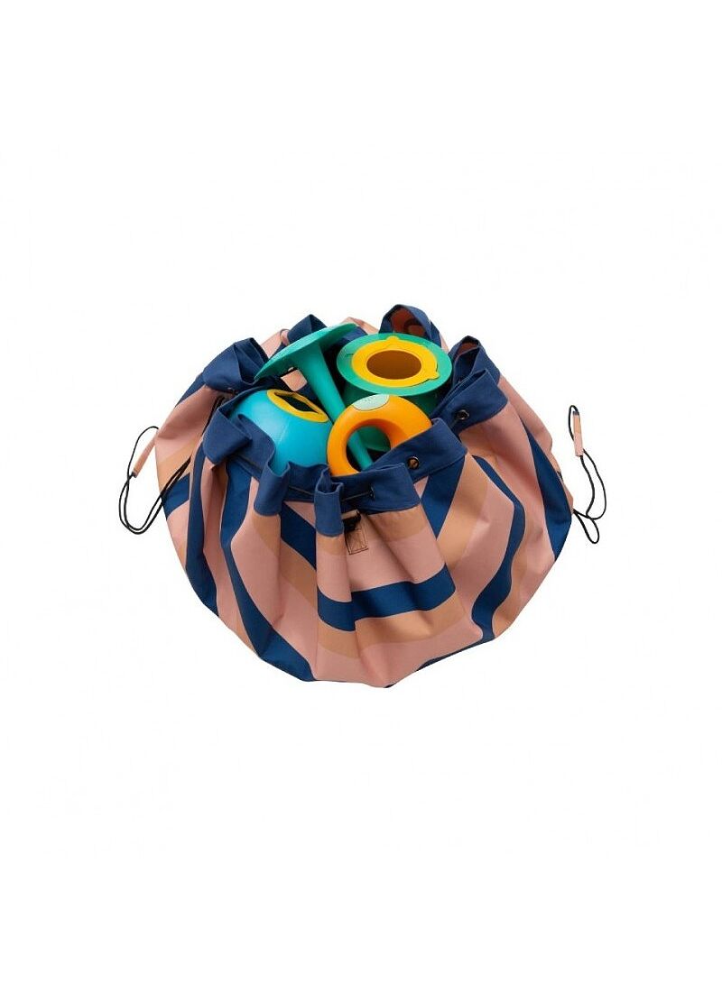 OUTDOOR PLAY MAT-STORAGE BAG MOKKA STRIPES