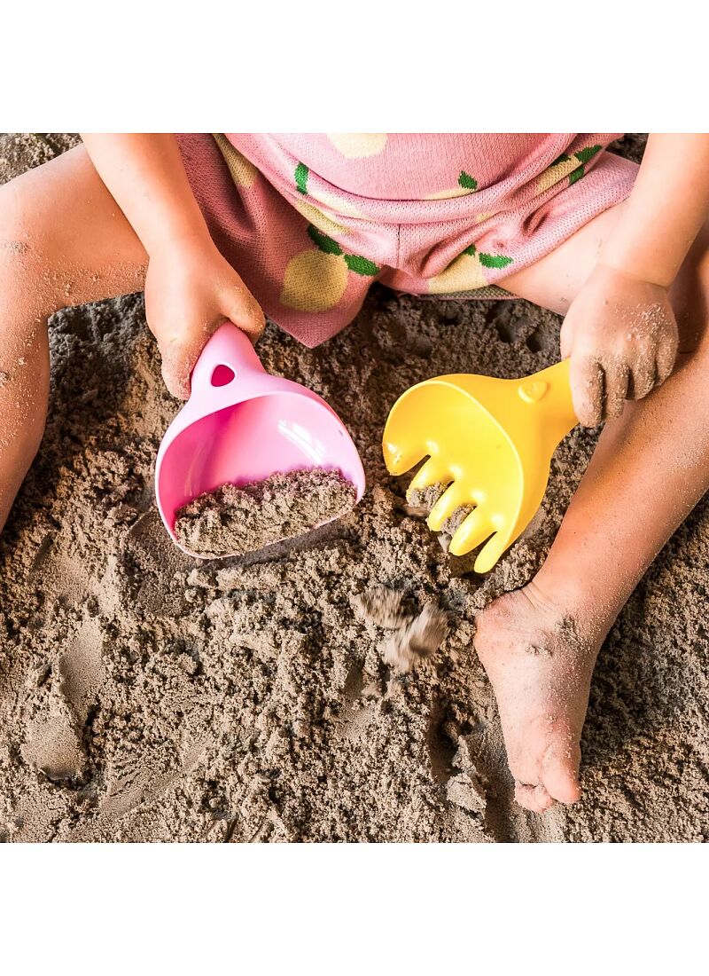 SHOVEL SET RAKI YELLOW-PINK