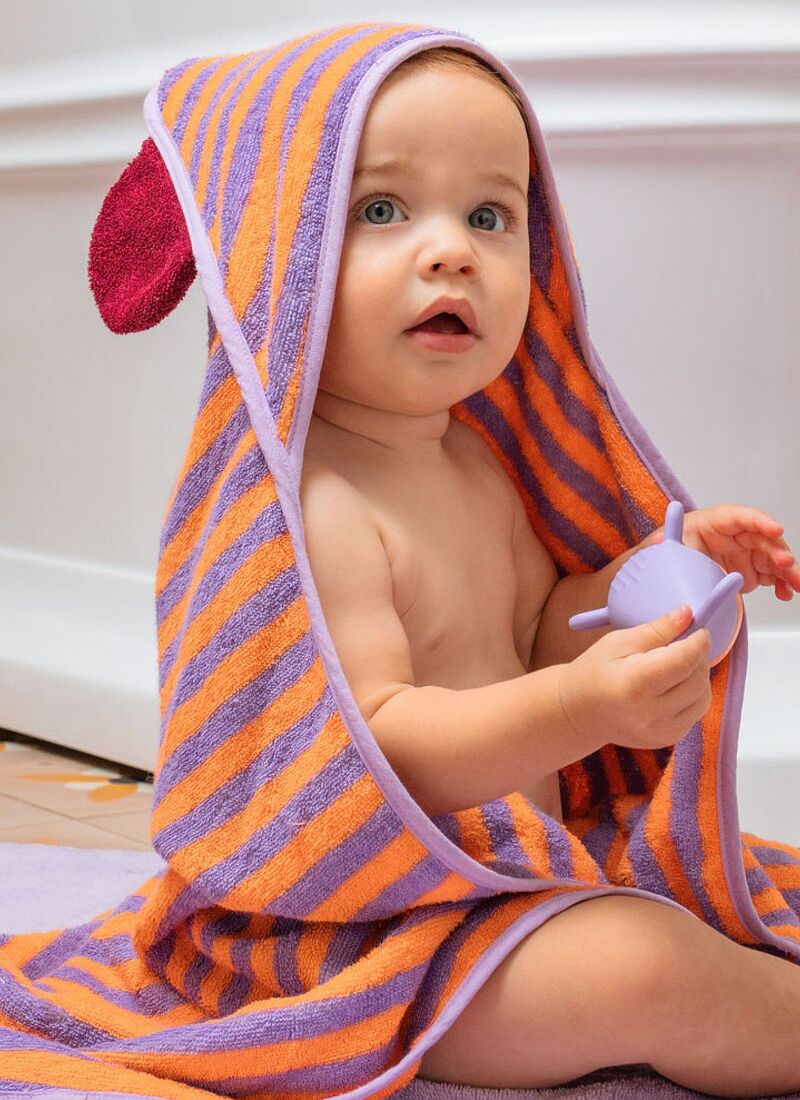 BATHROBE TOWEL TEDDY BEAR LAVENDER