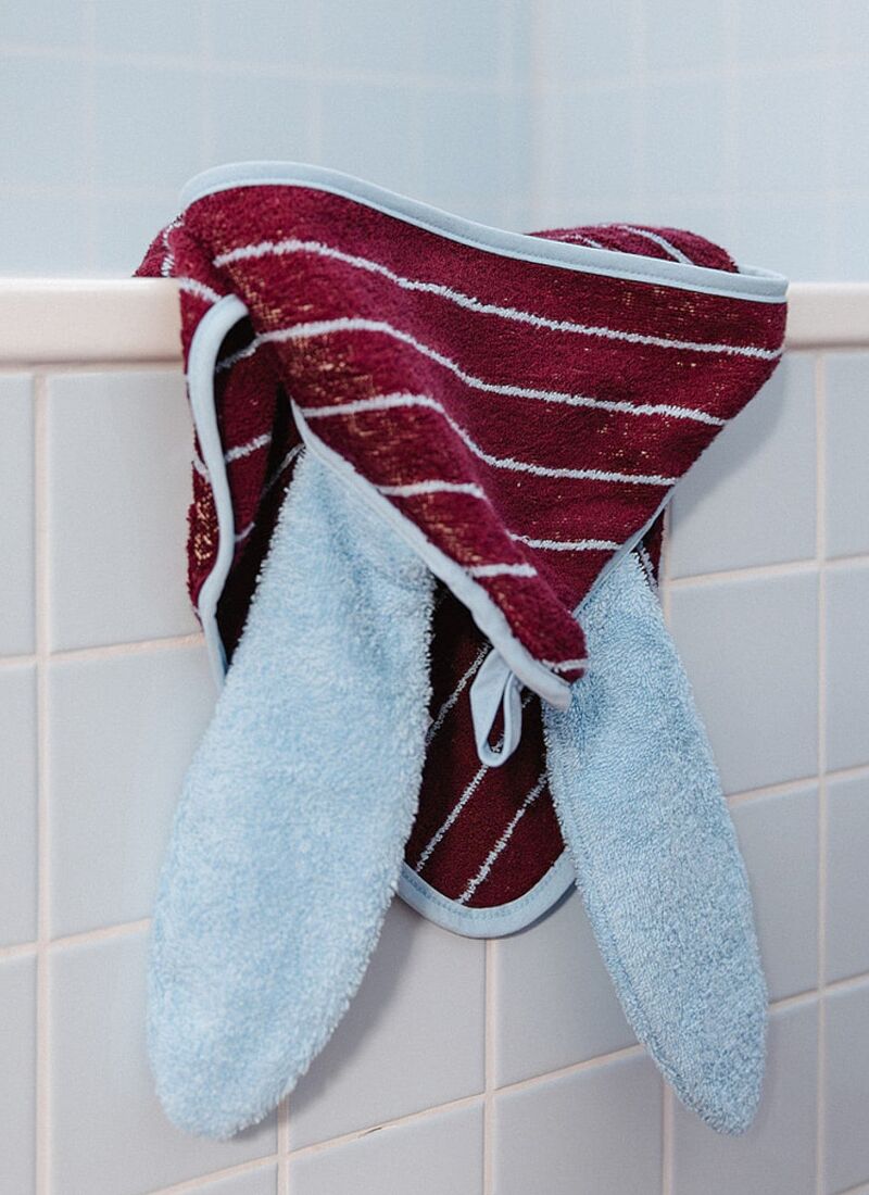 BATHROBE BUNNY BURGUNDY