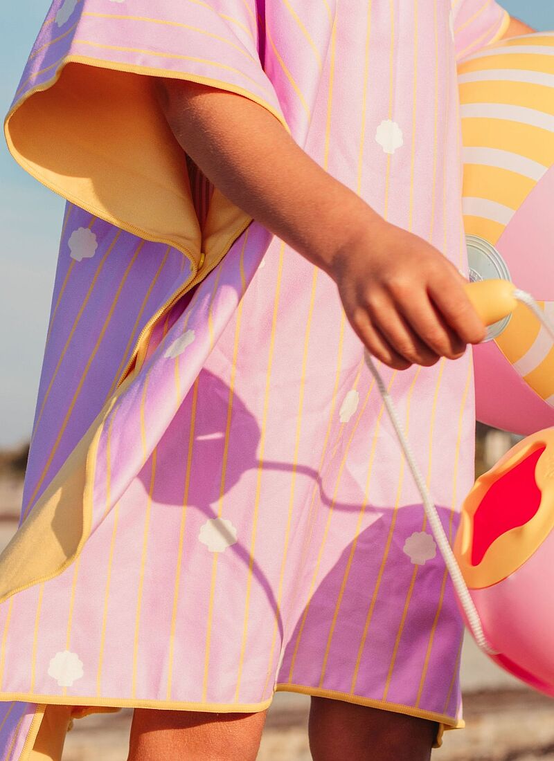 KIDS PONCHO BANANA PINK