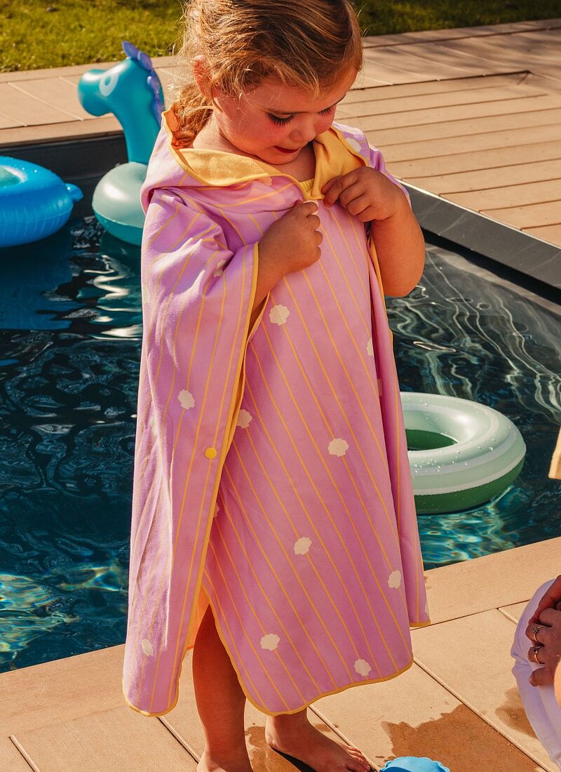 KIDS PONCHO BANANA PINK
