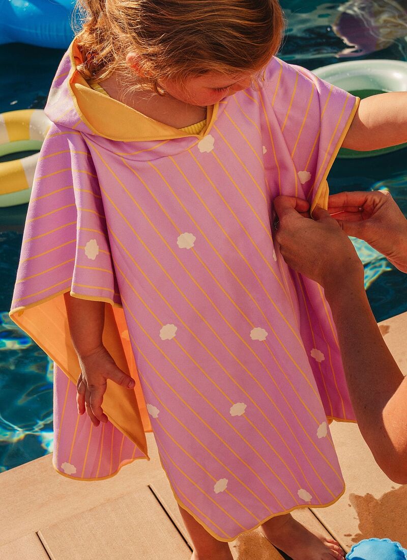 KIDS PONCHO BANANA PINK