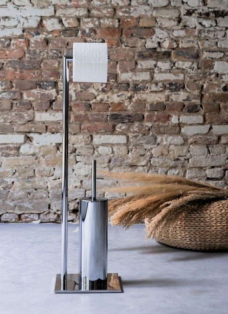 TOILET PAPER STAND & PEGAL CHROME
