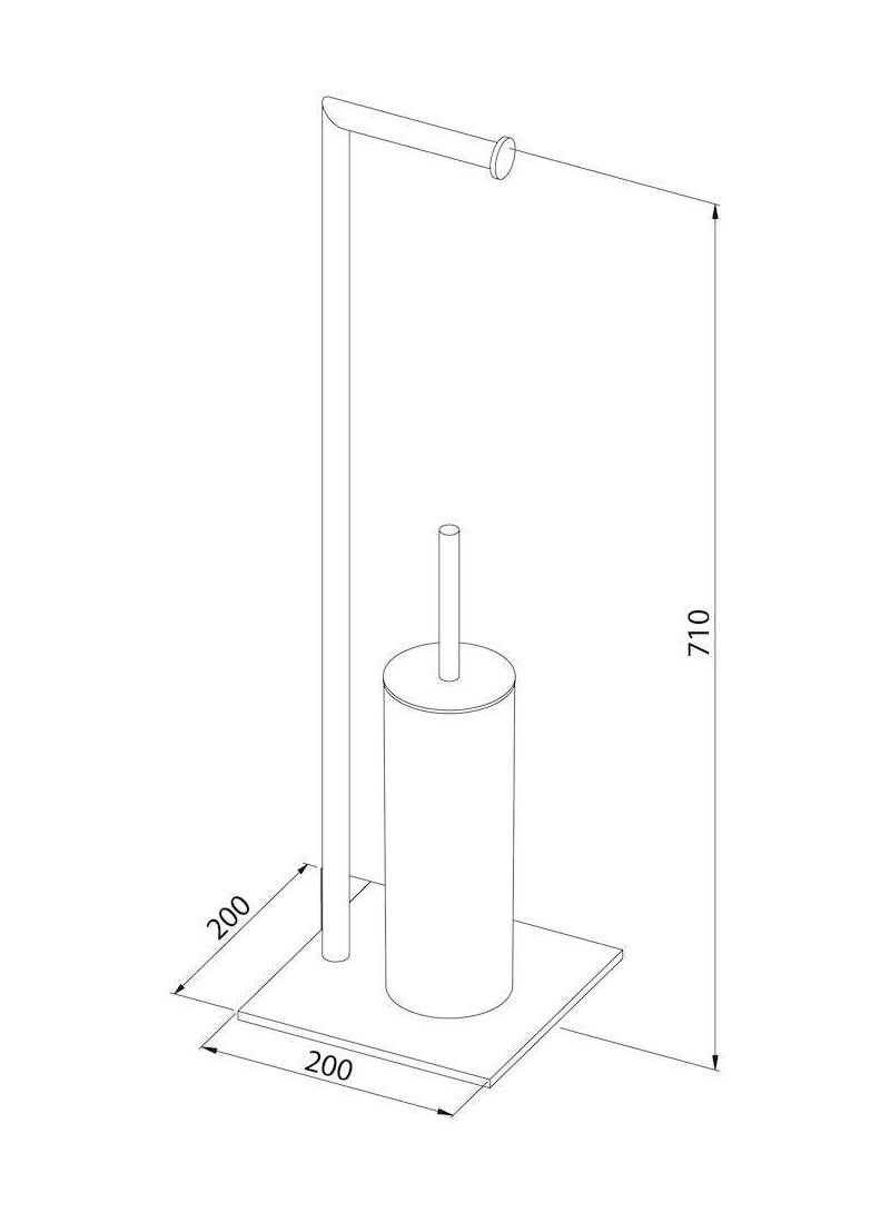 TOILET PAPER STAND & PEGAL CHROME