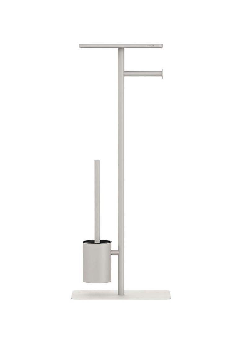 TOILET PAPER STAND & PEGAL WITH SHELF BRIX GREIZE