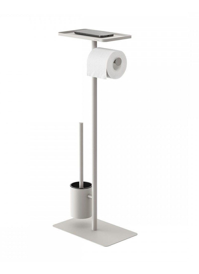 TOILET PAPER STAND & PEGAL WITH SHELF BRIX GREIZE