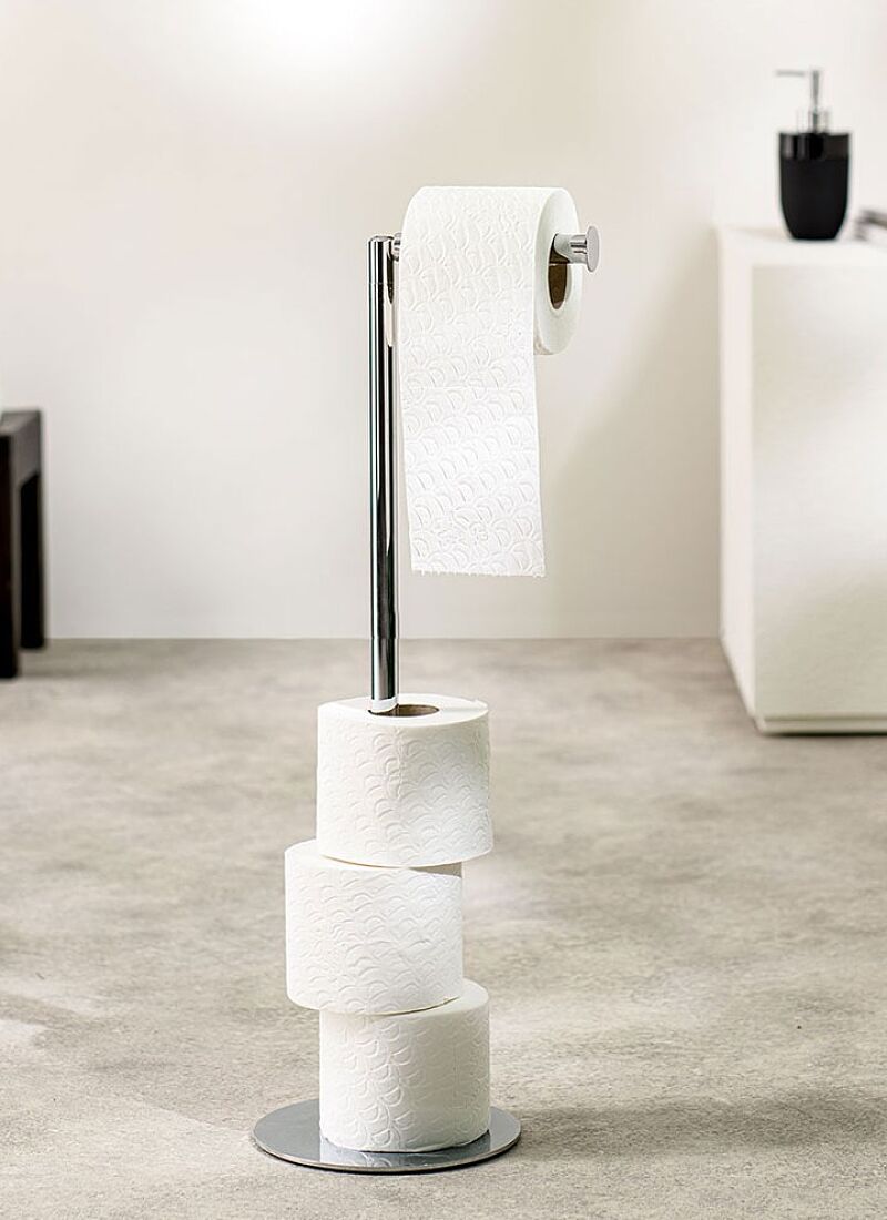 FLOOR-STANDING MAPPING RACK WITH PLACE FOR SPARE ROLLS INDUSTRIAL CHROME