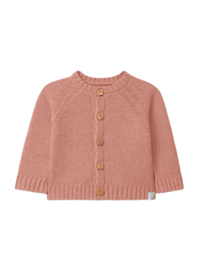 KNITTED CARDIGAN DARK PINK