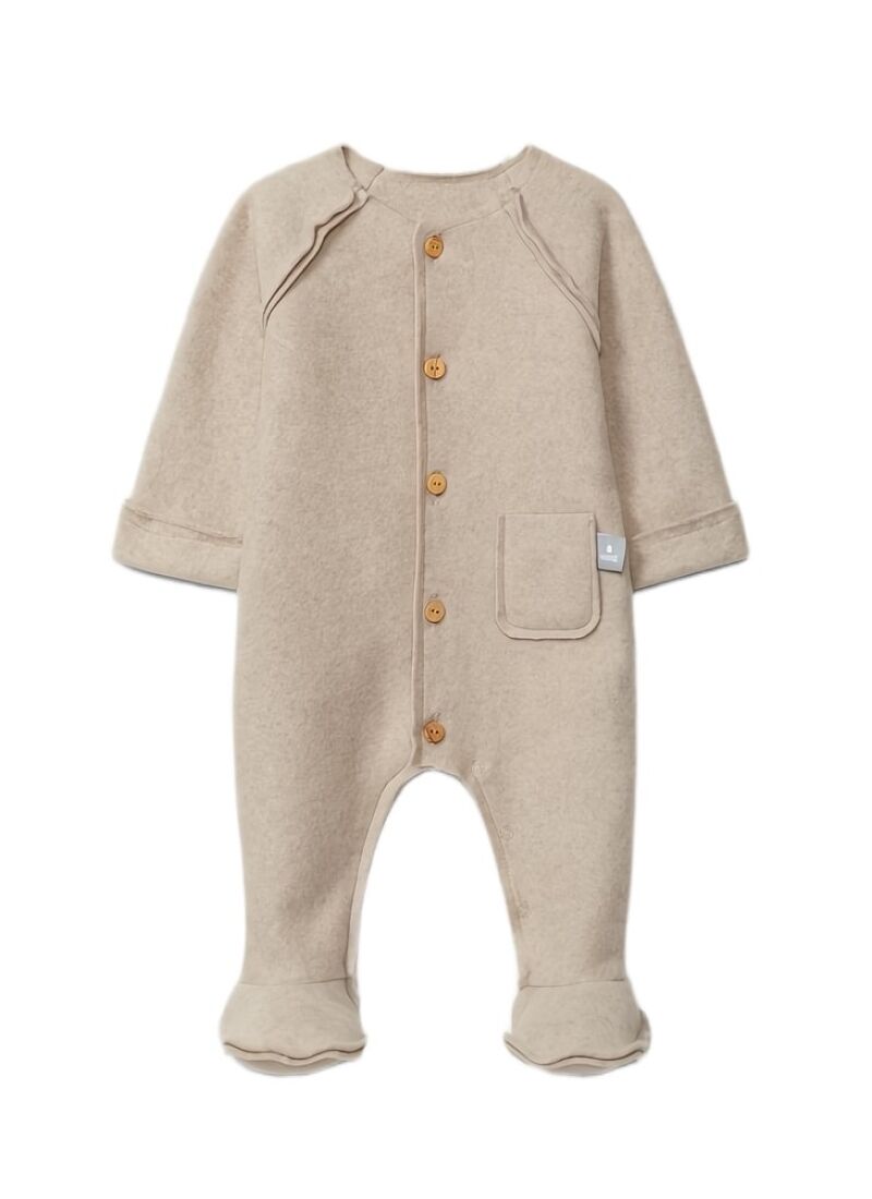 LONG-SLEEVED JUMPSUIT BEIGE
