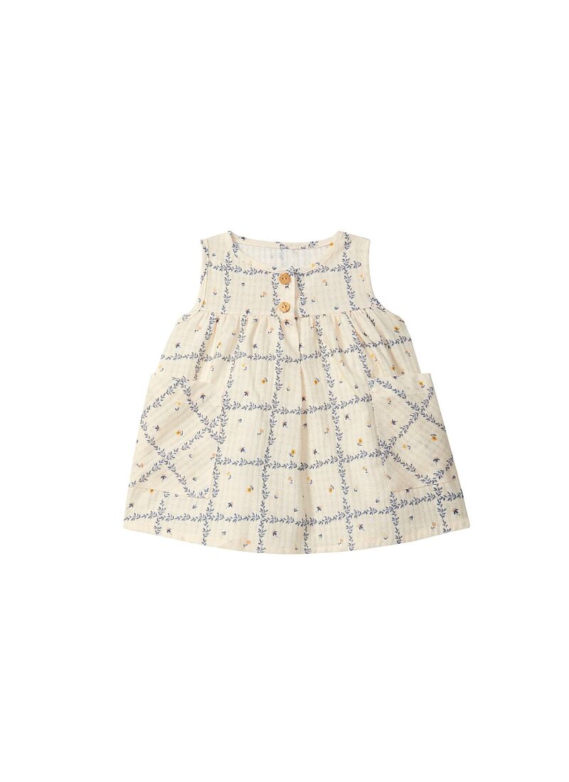 COTTON DRESS SLEEVELESS INDIGO