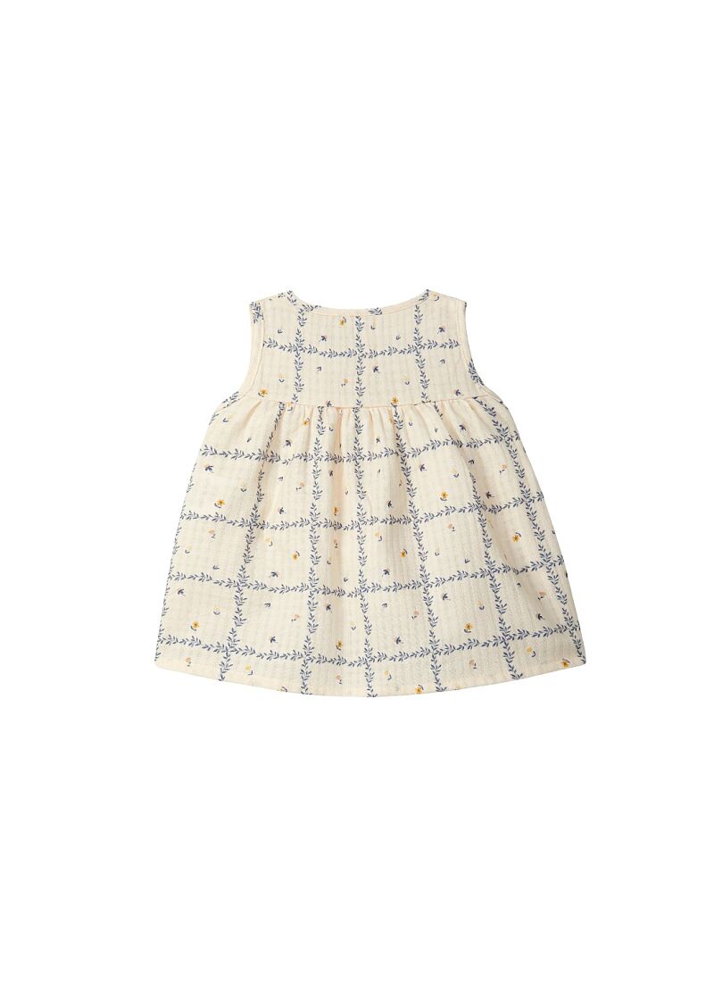 COTTON DRESS SLEEVELESS INDIGO