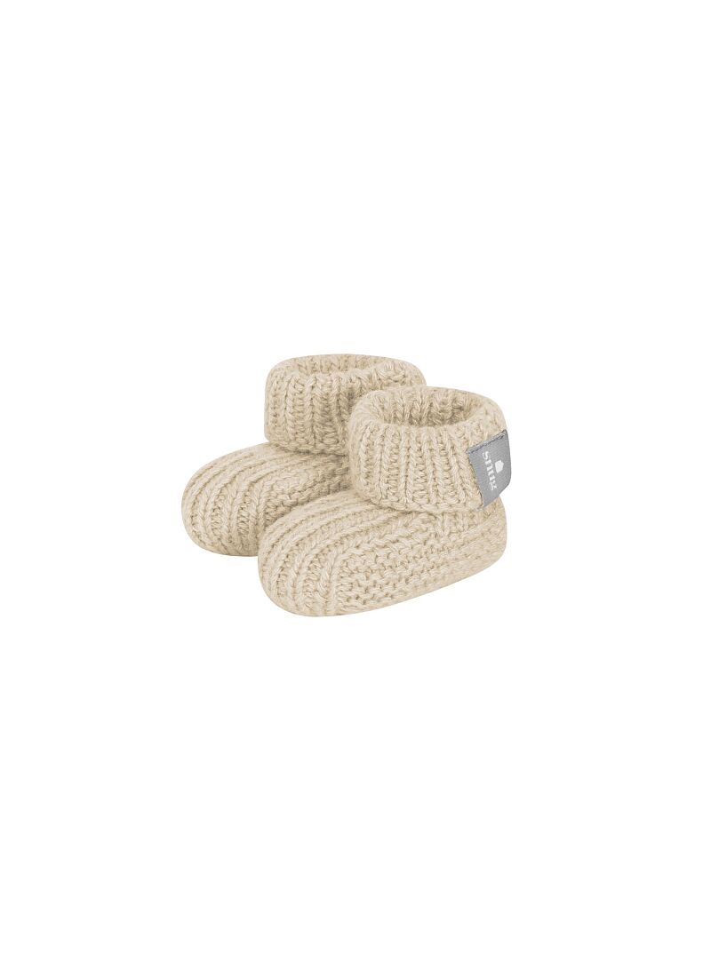 KNITTED BOOTIES SAND