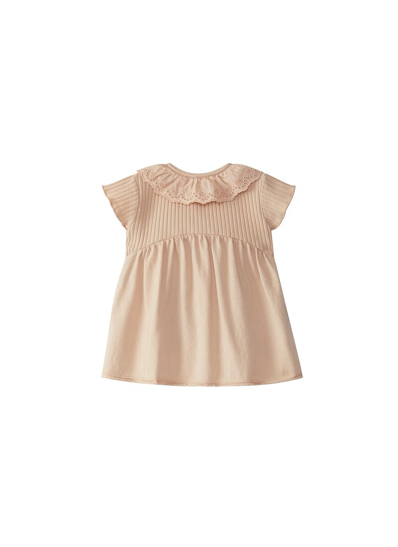 DRESS EMBROIDERY POWDER PINK