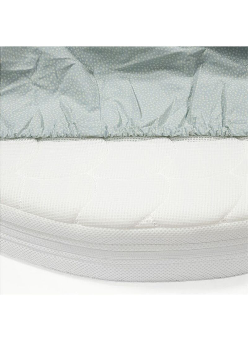 CRADDLE FITTED SHEET SLEEPI V3 MINI DOTS SAGE