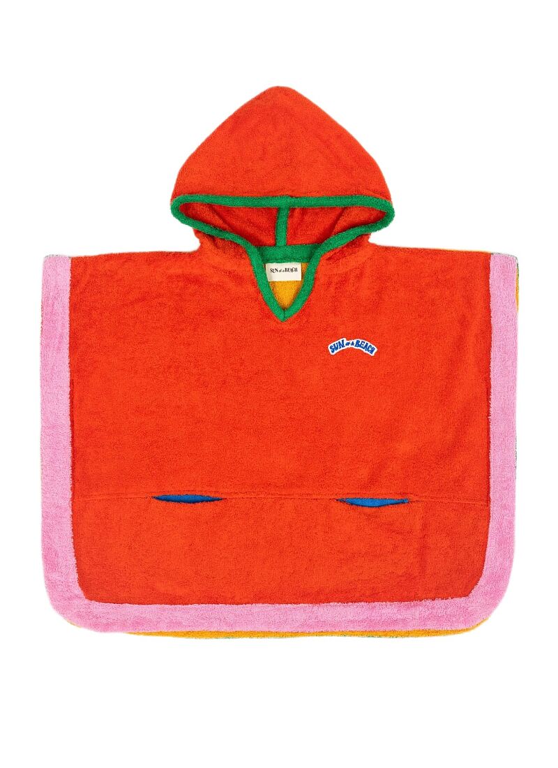 KIDS PONCHO MULTI ORANGE
