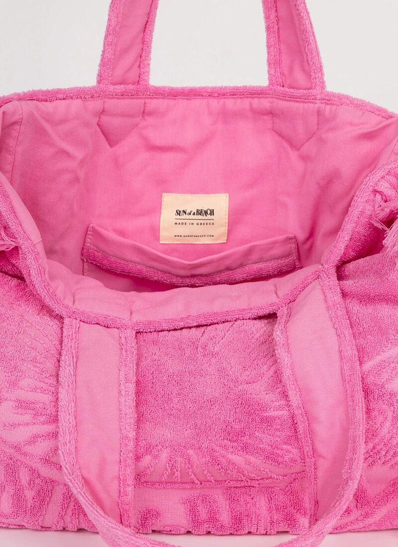 TERRY BEACH BAG BUBBLEGUM