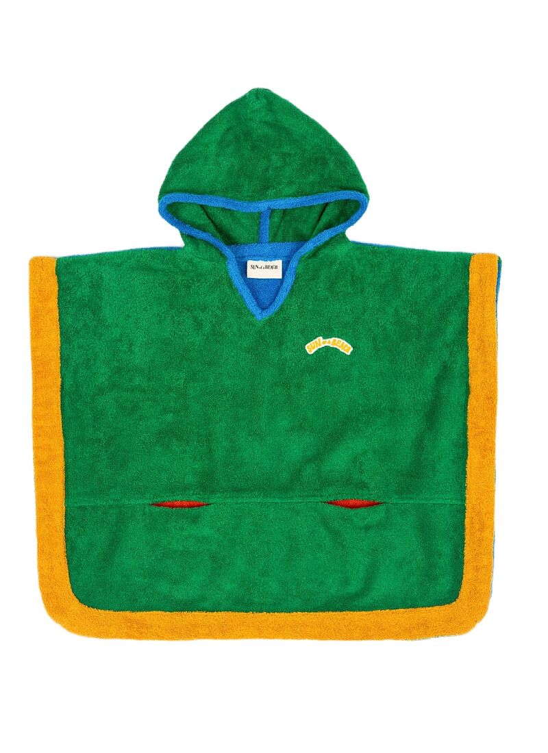 KIDS PONCHO MULTI WASABI