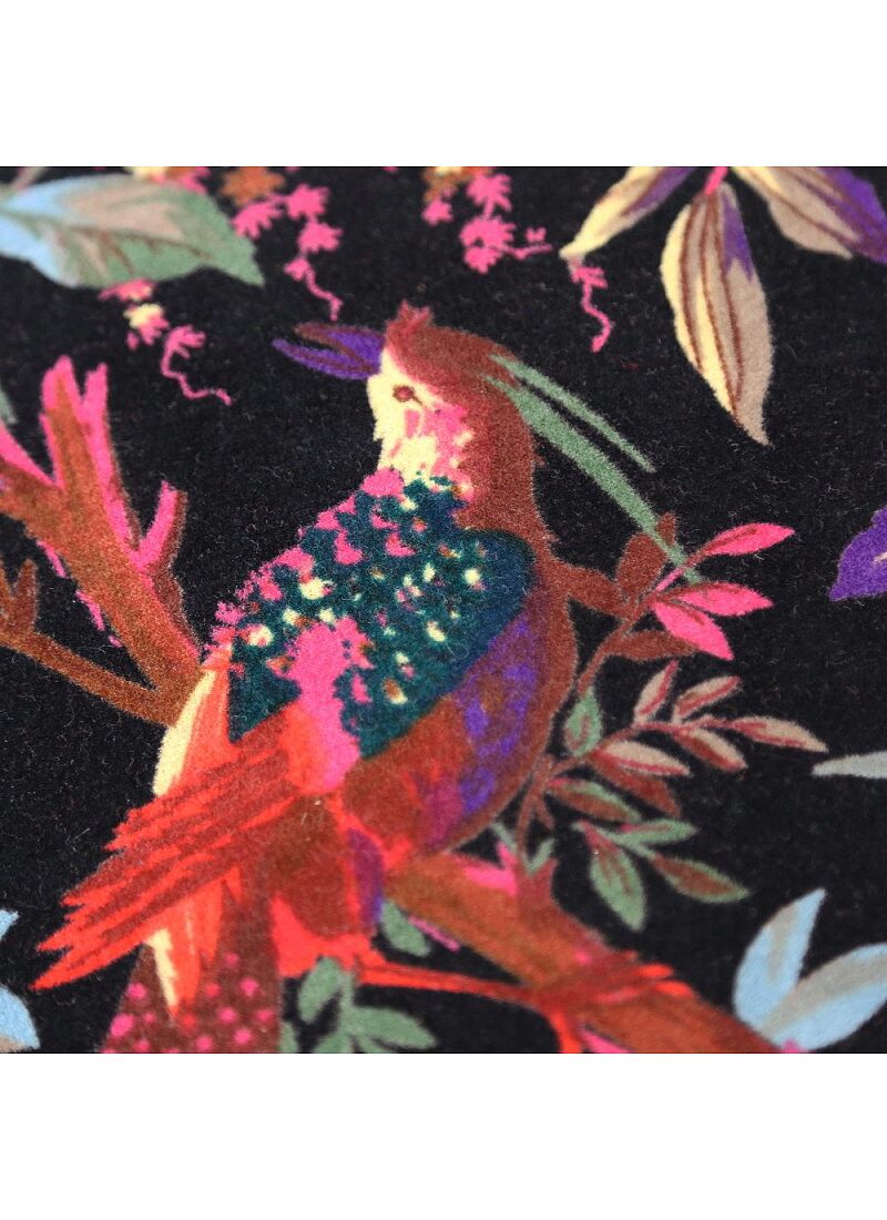 DECORATIVE CUSHION (35x60) PARADISE BIRDS BLACK