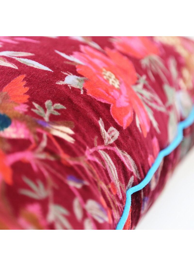 DECORATIVE CUSHION (35x60) PARADISE BIRDS BORDO