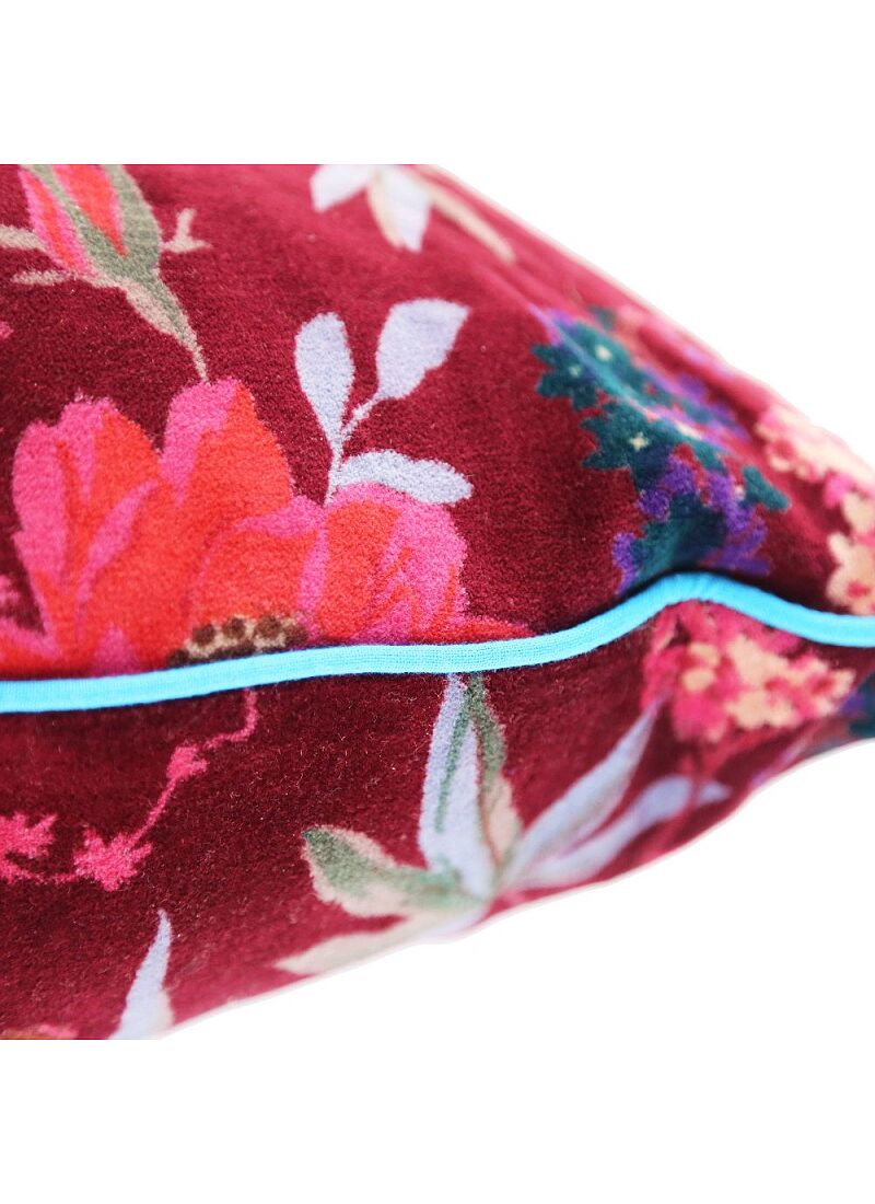 DECORATIVE CUSHION (35x50) PARADISE BIRDS BORDO