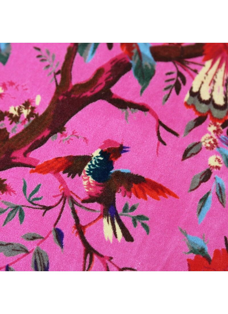 DECORATIVE CUSHION (35x60) PARADISE BIRDS FUCHSIA