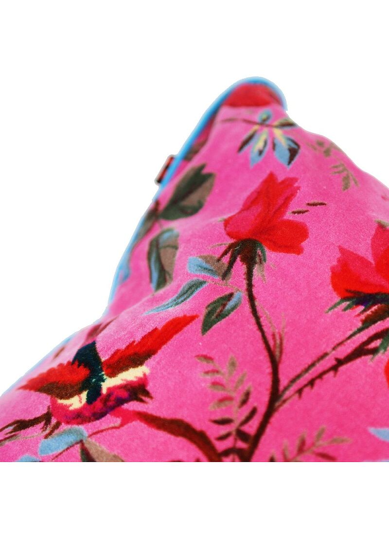 DECORATIVE CUSHION (60x60) PARADISE BIRDS FUCHSIA