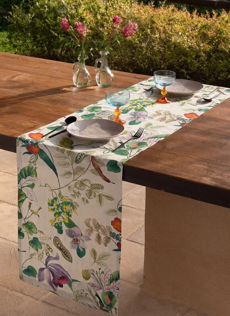 RUNNER LINEN CAROB